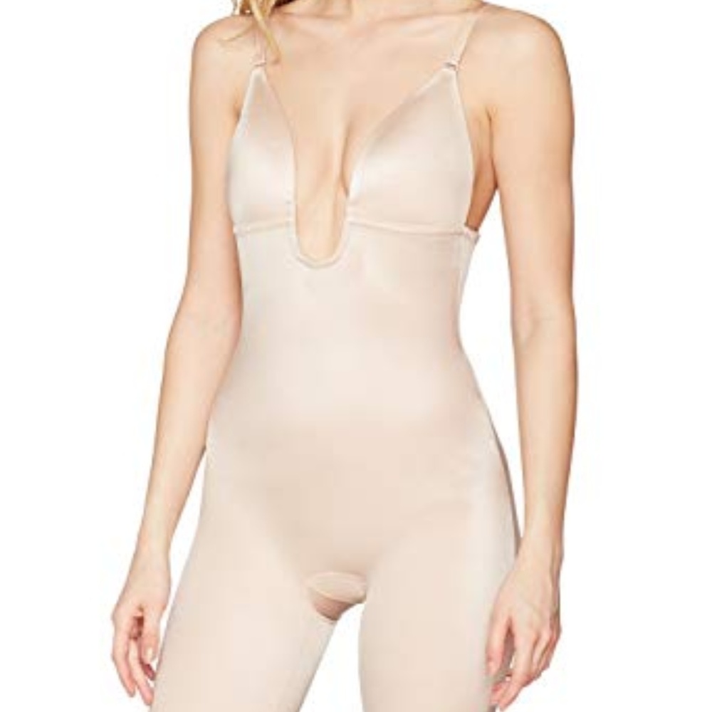Suit your fancy Plunge Low-back  Body suit